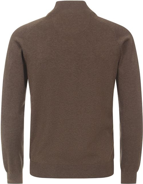 Casa Moda Pullover Zip Petrol Brown Product / Detail