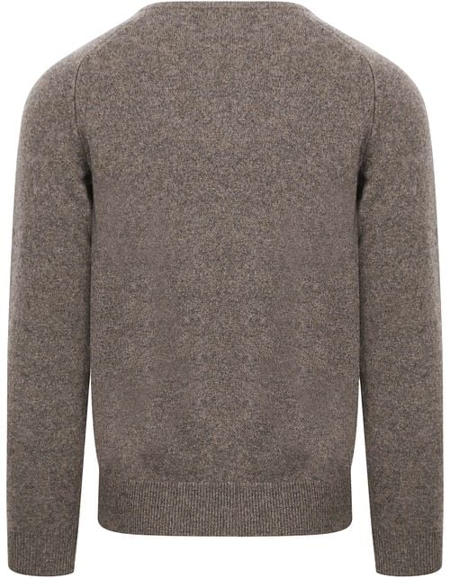 William Lockie Pullover Lamswol Vole Bruin Grijs Product / Achterkant