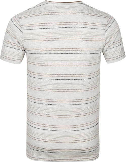 Dstrezzed T Shirt Stripes Light Grey Product / Achterkant