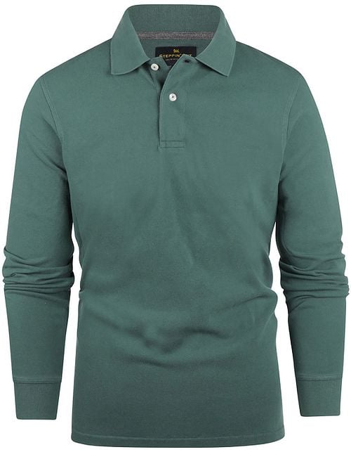 Steppin' Out Longsleeve Polo Shirt Piqué Classic Dark Green Product