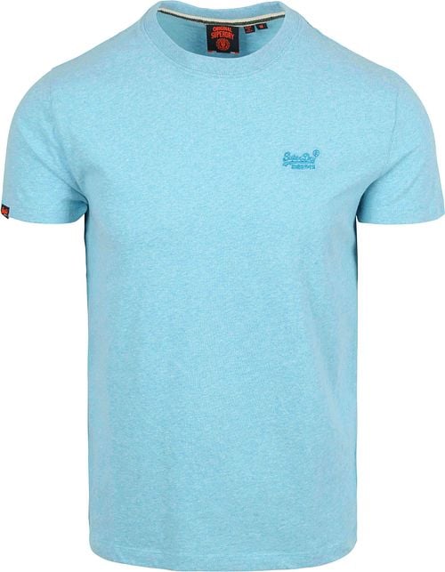 Superdry Classic T-Shirt Melange Lichtblauw Product