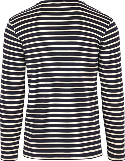 Armor-Lux Pull Houat Rayures Bleu Foncé Product / Achterkant