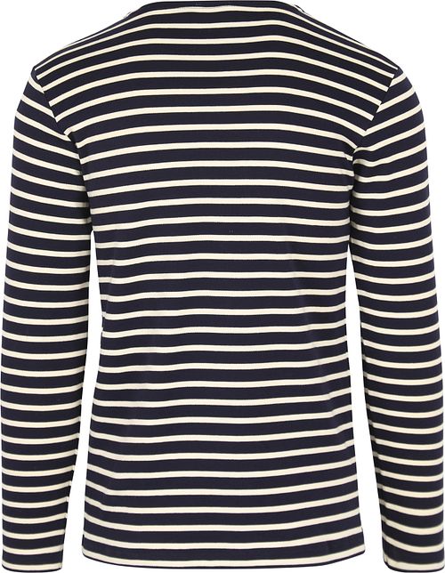 Armor-Lux Houat Sweater Stripes Dark Blue Product / Achterkant