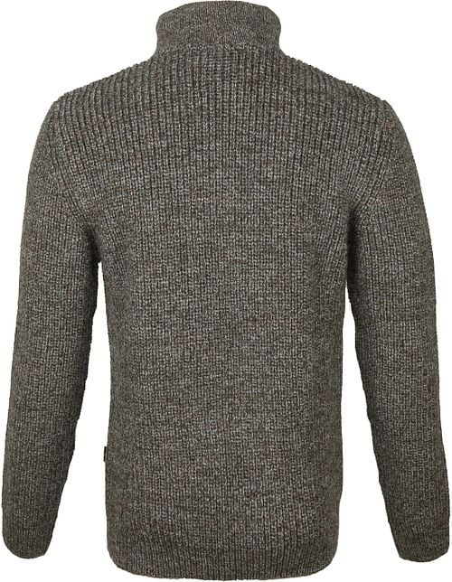 Barbour NewTyne Zip Pullover Wool Dark Green Product / Achterkant
