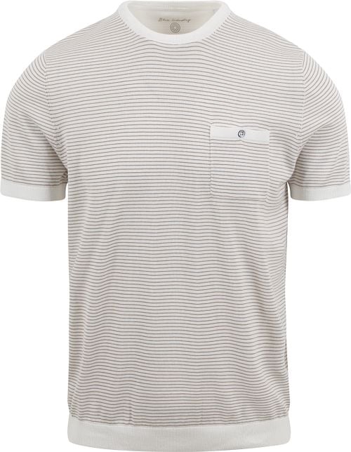 Blue Industry T Shirt Stripe Ecru Product