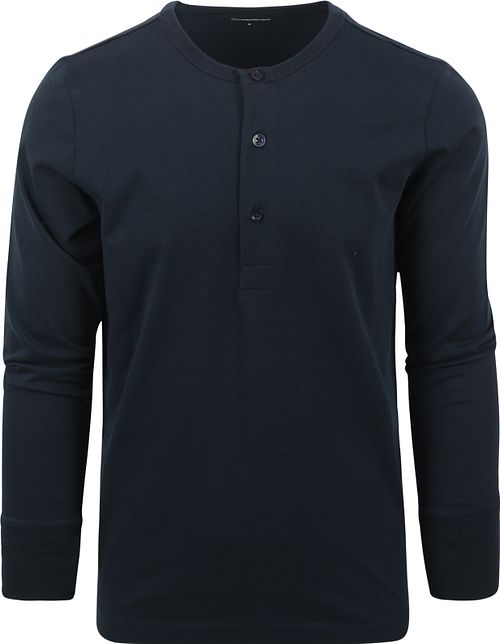 KnowledgeCotton Apparel Longsleeve T-shirt Henley Dark Blue Product
