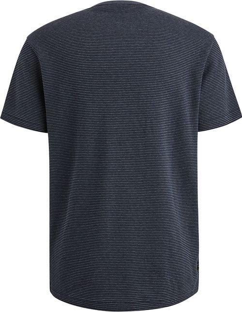 PME Legend T-Shirt Textured Stripe Navy Product / Achterkant