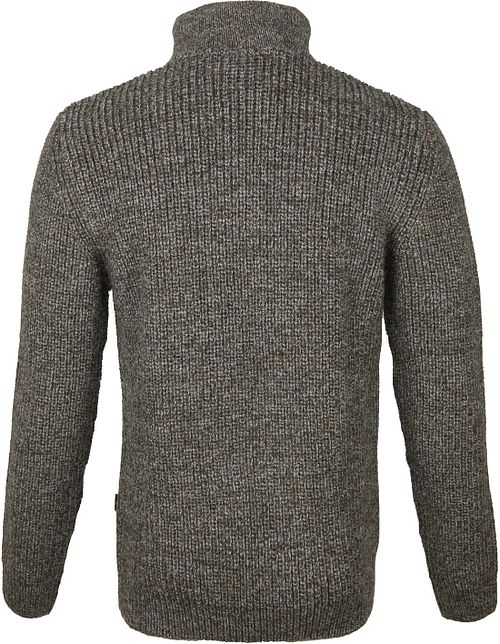 Barbour NewTyne Zip Pullover Wool Dark Green Product / Achterkant