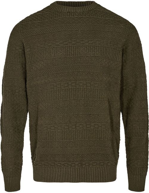 Anerkjendt Pullover Sune Jacquard Dunkelgrün Product