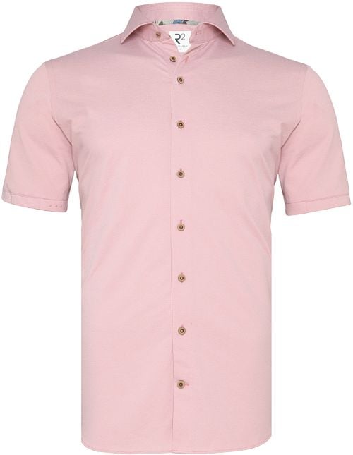 R2 Japanese Knitted Short Sleeve Overhemd Roze Product