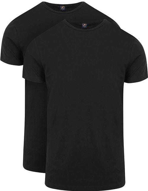 Suitable Ota T-Shirt Round Neck Black 2-Pack Product