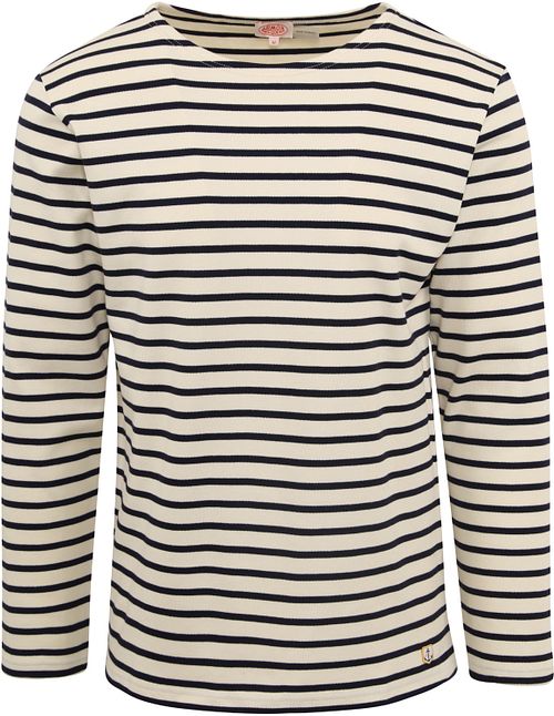 Armor-Lux Houat Sweater Stripes Black Ecru Product