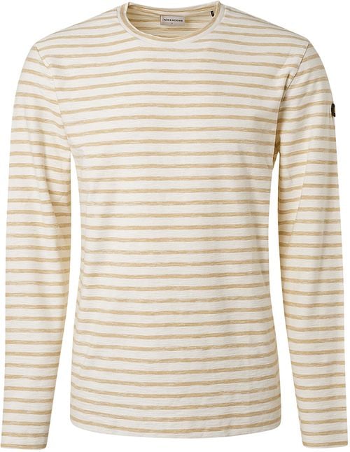 No Excess Longsleeve T-shirt Streep Beige Product