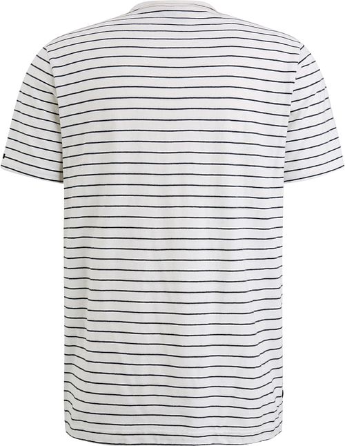 PME Legend Jersey T-Shirt Streifen Weiß Product / Achterkant