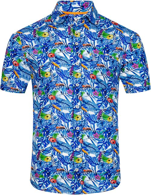 R2 Shirt Short Sleeves Print Blue Product