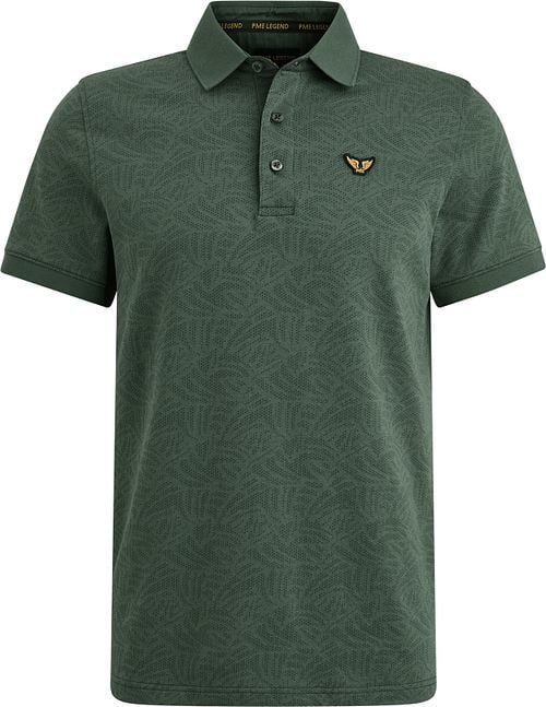 PME Legend Poloshirt Jacquard Jersey Olijfgroen Product