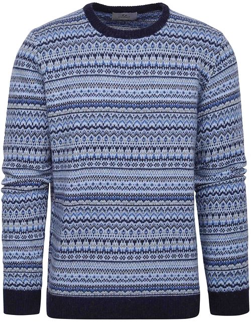 Suitable Prestige Fair Isle Pullover Blauw Product