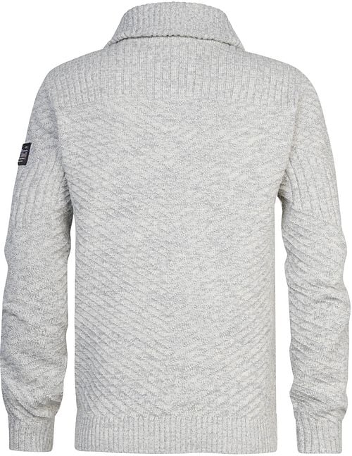 Petrol Cardigan Kankakee Grey Product / Achterkant