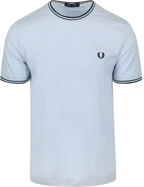 Fred Perry M1588 Twin Tipped T Shirt Light Blue Product