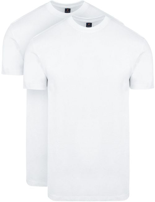 Suitable Obra T-Shirt High Round Neck White 2-Pack Product