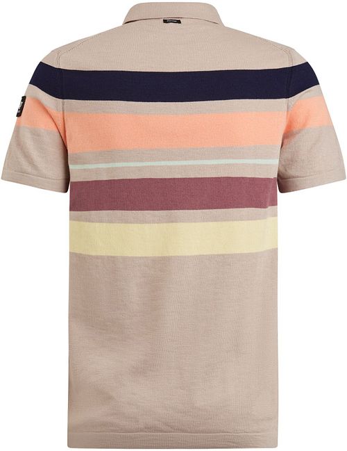 Vanguard Knitted Polo Shirt Beige Product / Achterkant