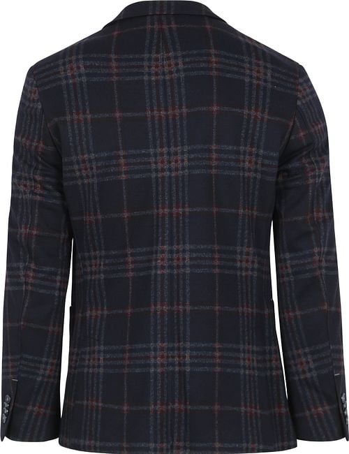 Suitable Respect Colbert Montreal Ruit Flex Donkerblauw Product / Achterkant