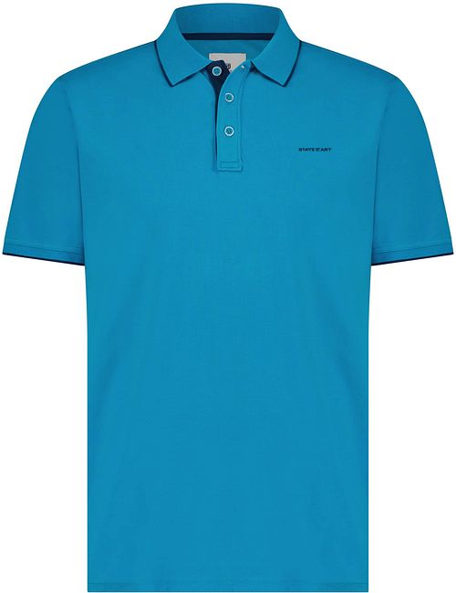 State Of Art Pique Polo Shirt Petrol Blue Product