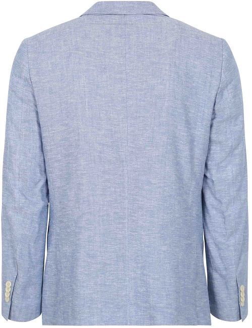 Suitable Blazer Linen Panama Light Blue Product / Achterkant