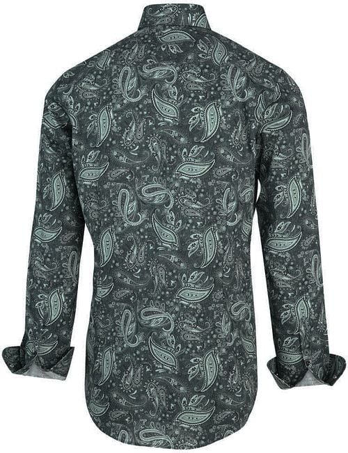 Blue Industry Hemd Paisley Grün Product / Achterkant