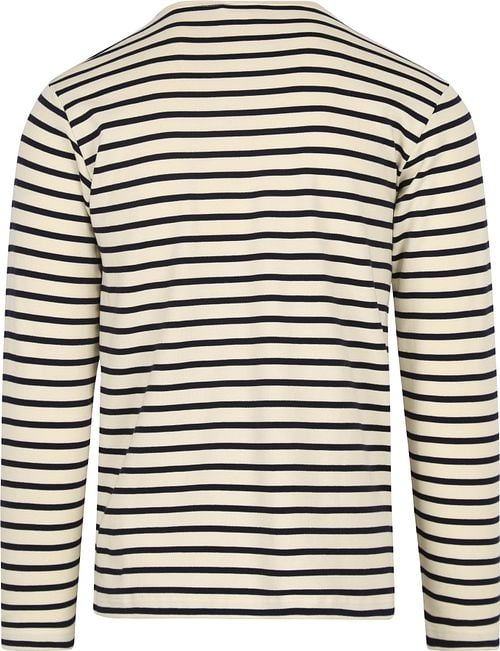 Armor-Lux Houat Sweater Stripes Off White Product / Achterkant