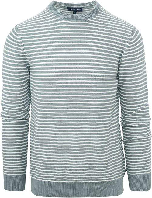 Suitable Respect Pullover Otto Green Stipe Product