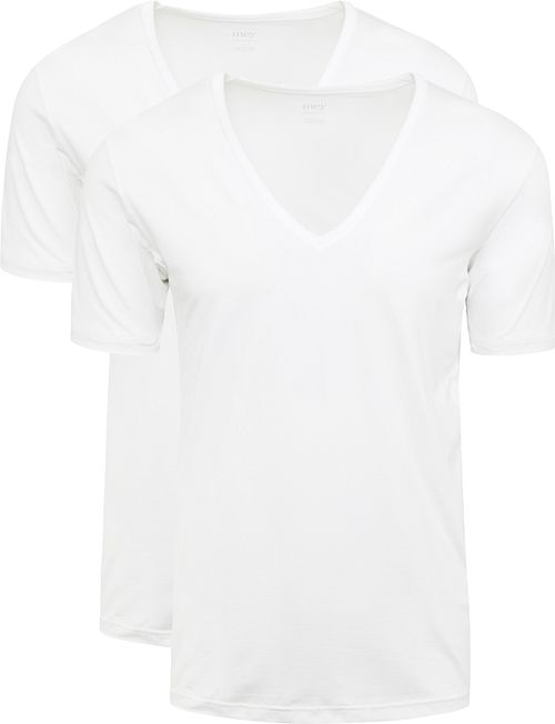 Mey Dry Cotton V-Ausschnitt T-Shirt Weiß 2-Pack Product