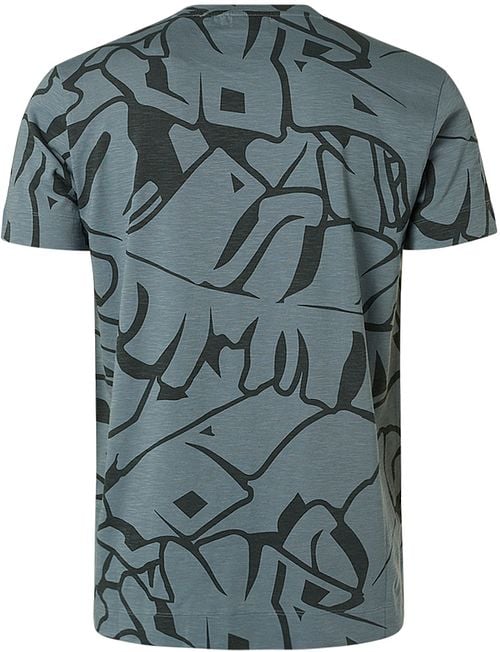 No Excess T Shirt Print Steel Blue Product / Achterkant