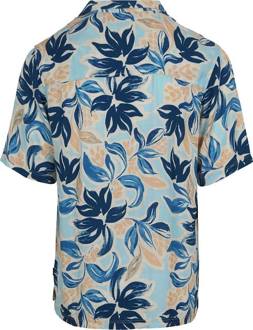 Shiwi Shirt Vic Floral Leafs Blue Product / Achterkant