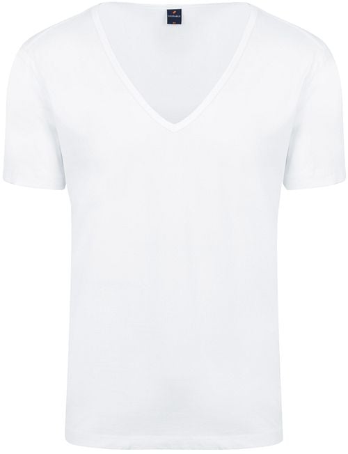 Suitable Vitaru T-Shirt Tiefer V-Ausschnitt Weiß 2-Pack Product