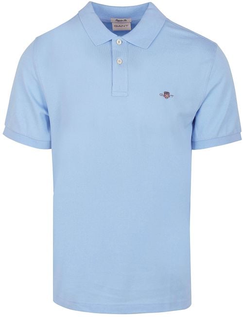 Gant Shield Piqué Poloshirt Lichtblauw Product