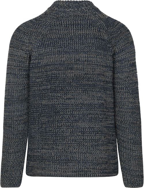 KnowledgeCotton Apparel Trui Yarn Blue Product / Achterkant