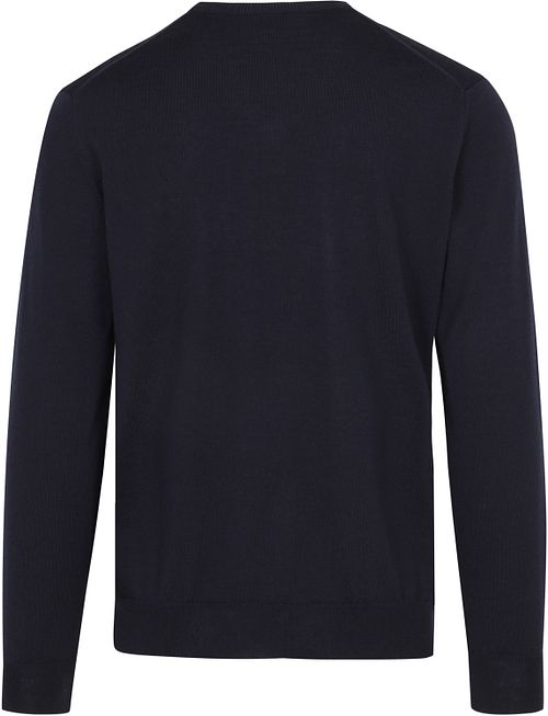Pull Olymp Merino Bleu foncé Product / Achterkant