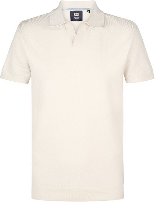 Petrol Knitted Polo Shirt Ecru Product