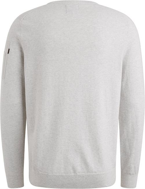 PME Legend American Classic Pullover Hellgrau Melange Product / Achterkant