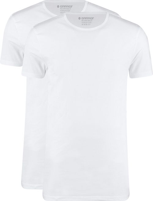 Garage T-Shirts Basiques Lot de 2 Blanc Bio Product