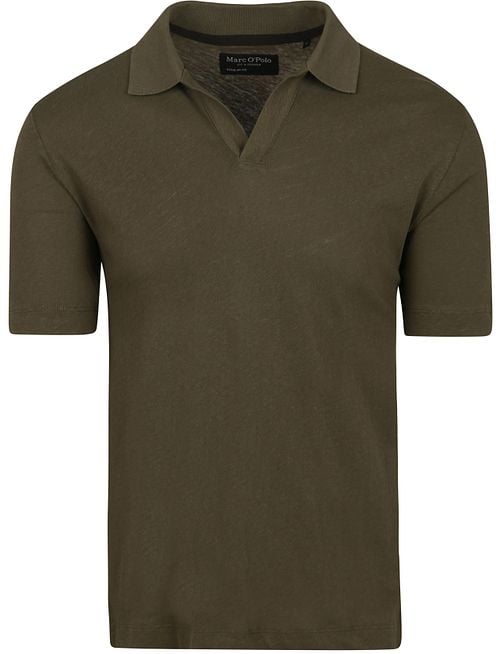 Marc O'Polo Poloshirt Riva Linen Blend Olivgrün Product