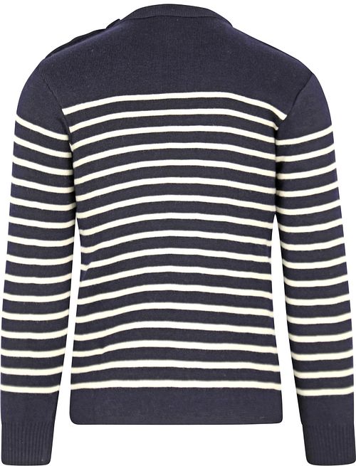 Armor-Lux Molène Pull laine rayé marine Product / Achterkant