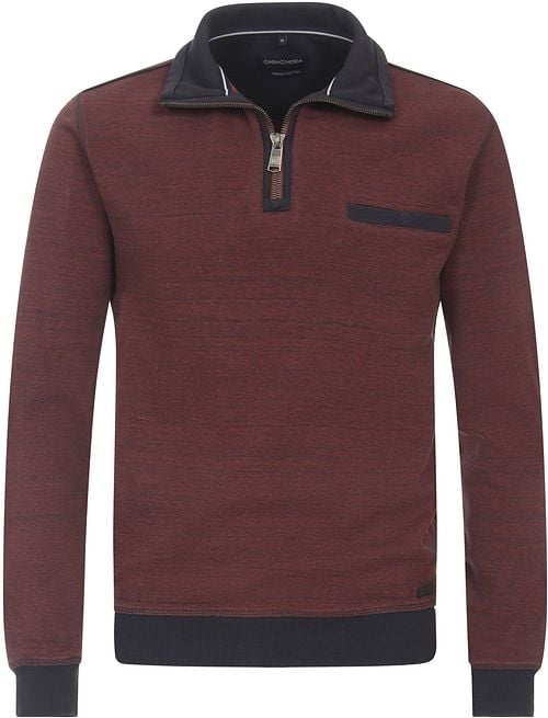 Casa Moda Half Zip Trui Bordeaux Product