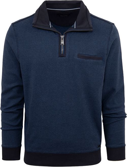 Casa Moda Pull Demi-Zip Bleu Product