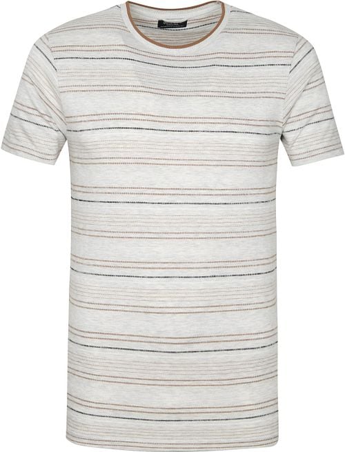 Dstrezzed T Shirt Streifen Hellgrau Product
