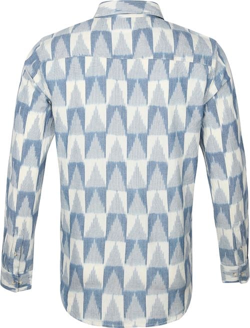 Anerkjendt Overhemd Aklouis Blauw Product / Achterkant