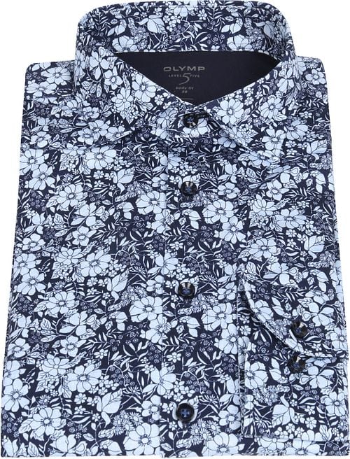 OLYMP Lvl 5 Hemd 24/Seven Blumen Dunkelblau Product / Detail