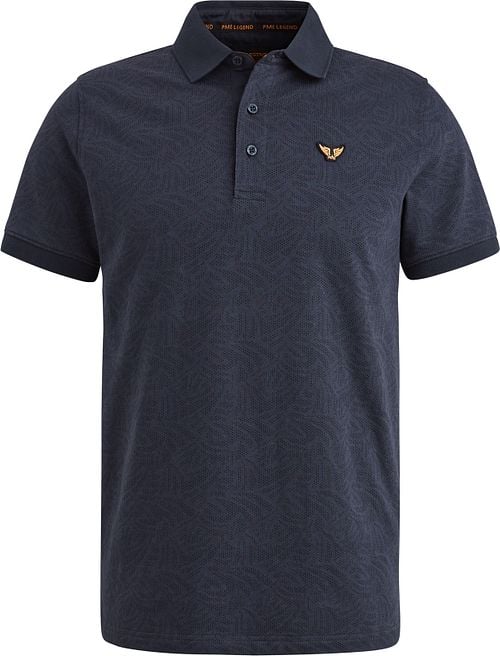 PME Legend Poloshirt Jacquard Jersey Navy Product