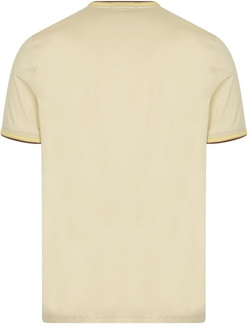 Fred Perry M1588 Twin Tipped T Shirt Beige Product / Achterkant